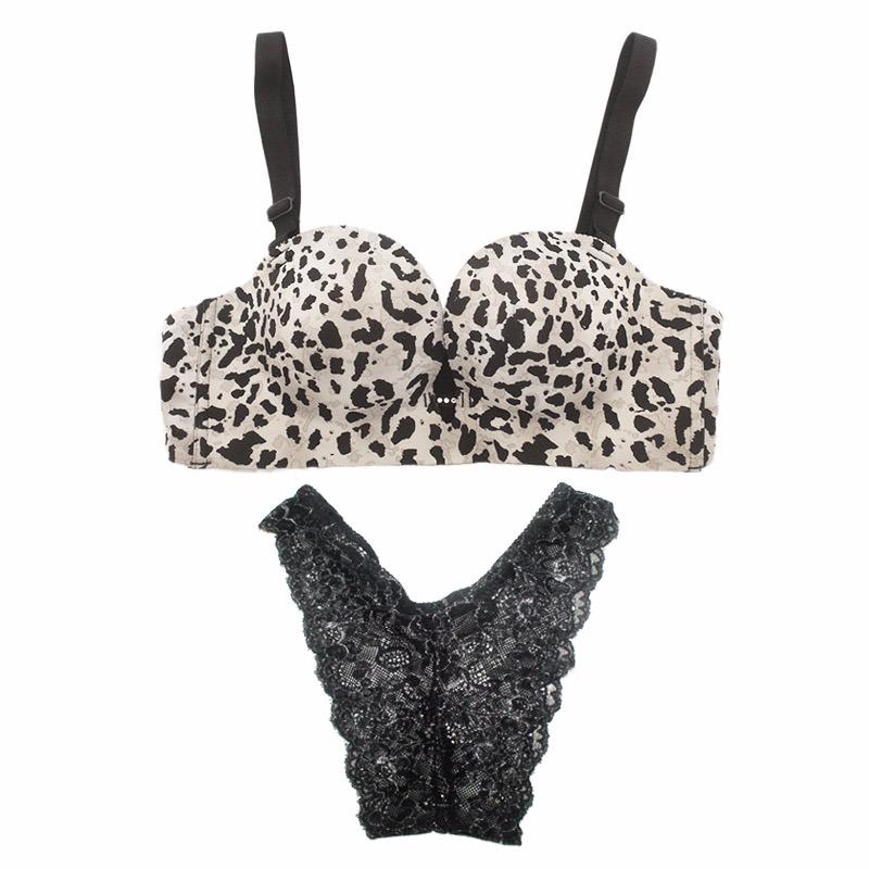 EELIC PDW-01062 HITAM 1 SET Pakaian Dalam Wanita BRA 01 LEOPARD + Celana Dalam Wanita 062 HITAM 