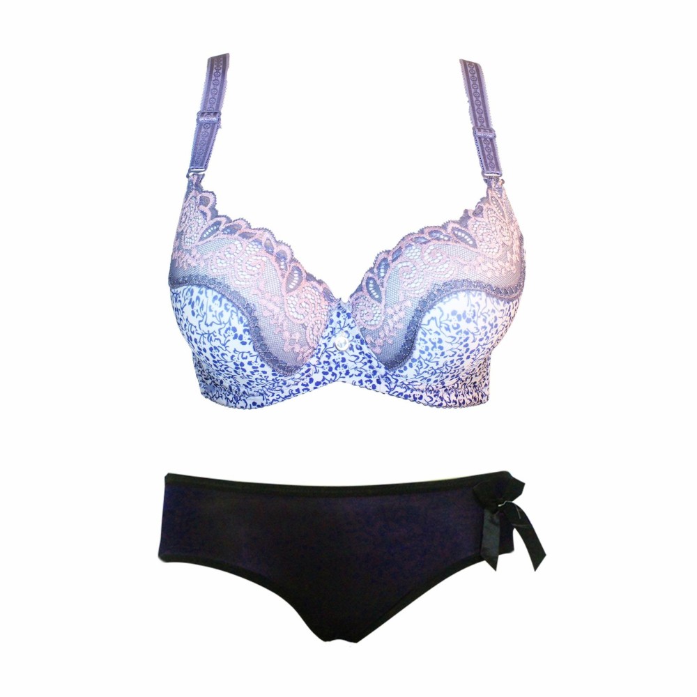 EELIC PDW-92530  1 SET Pakaian Dalam Wanita BRA 925 biru + Celana Dalam Wanita 9930 Navy
