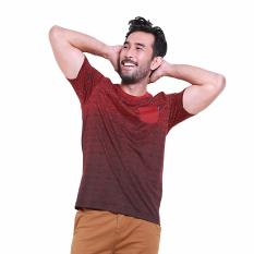 Eiger 1989 Kaos Lengan Pendek Pria Old Books Ombre - Merah
