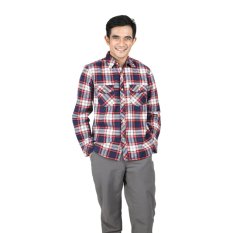 Eiger 1989 Kemeja Lengan Panjang Pria Granite Flanel - Merah