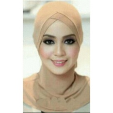 EL Ciput Hijab Antem Silang - Anti Tembem Ciput Kerudung Ninja Antem Ciput Ninja Antem Silang Inner Kerudung Kerpus Modern Ciput Ninja Antem Kancing Inner Hijab Aksesoris Perlengkapan Berhijab - Cream