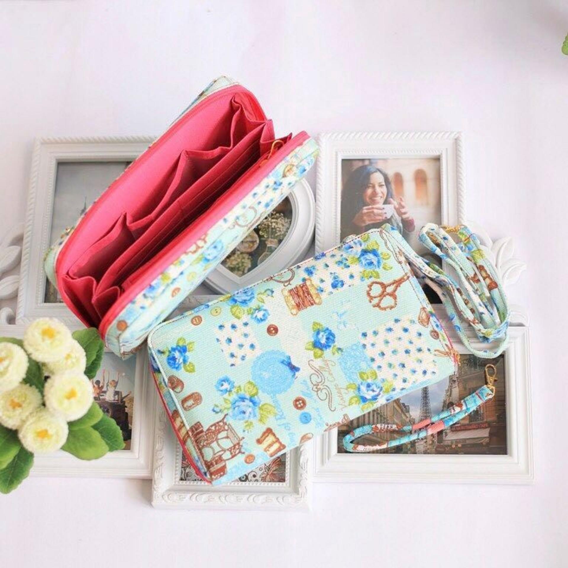 EL PIAZA HPO Wallet Vintage Tosca - Dompet Multifungsi Serbaguna Clutch Bag - Sling Bag Tas Genggam  Tas Slempang Tas Bahu Modis Dompet Lucu Dompet Unik Dompet Keren HPO Wanita Super Best Seller - Dompet Serbaguna Vintage Tosca