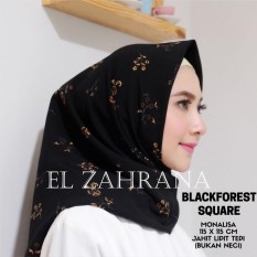 El Zahrana Kerudung Segi Empat - Jilbab Segi Empat - Jilbab Motif Premium - Monalisa