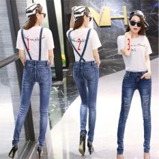 Elastis Koboi//Denim Robek Jeans//Jumpsuits Sling Celana//Celana Pensil