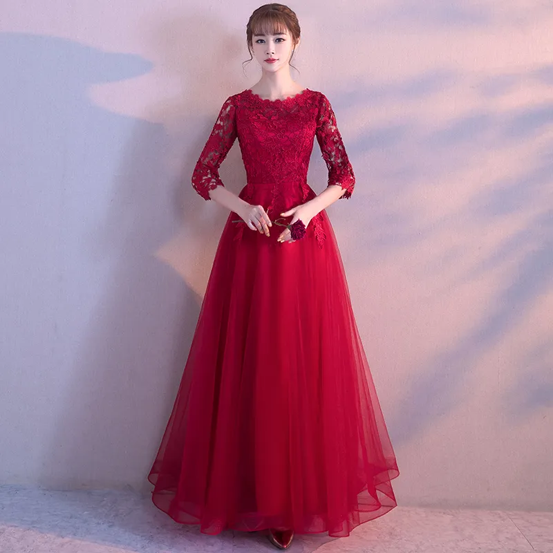 Musim Dingin Toast Gaun Gaun Malam Merah Source · Harga elegan pengantin merah .