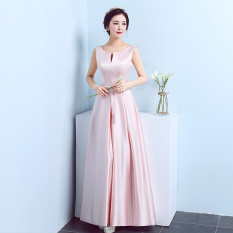 Elegan Gaun Malam Pengiring Pengantin Baju Pertunjukan Modis Rok Sister Kembaran Model Baru