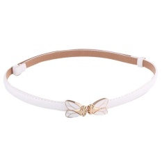 Elegan Women's 4 Colors High Waist Career Short Skirts Slim Belt Buckle Kulit Pinggang Aksesoris