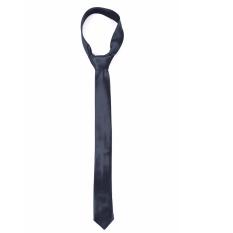 Elfs Shop - Dasi Kantor Slim Polos-Abu Tua