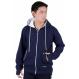 Elfs Shop - Jaket Sweater Hoodie List Pria Fleece-Biru Dongker