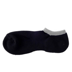 Elfs Shop - Kaos Kaki Pendek Polos Kombinasi Kasual Sport Dewasa Unisex Pria Wanita Semata Kaki Tumit Ankle Sock Multicolour List Hitam - Abu Muda