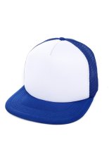 Elfs Shop - Topi Snapback Jaring Putih-Biru Tua