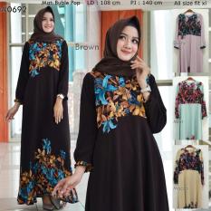 Elia- baju gamis bunga bunga keren fashion enak dipakai nyaman bagus menarik bisa buat ngaji