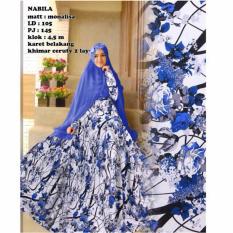 Elia- Baju Gamis Muslim Wanita Syar'i Bunga Khimar Wanita Kekinian Trend Masa Kini