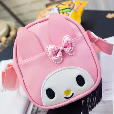 Elife Fashion Wanita Cute Rabbit Mini Tas Kulit Anak Rantai Bahu Zipper Bag (Pink)-Intl