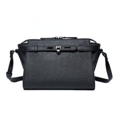 ELLE 62107pvc Tas Tas Bahu Sederhana Tas Wanita (Hitam-pabrik barang baru)