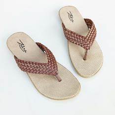 Ellen Taslim Sandal Jepit Anyam - Coklat