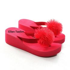 Ellen Taslim SPN.05 - Sandal Jepit Spon Pompom Dewasa Size 36 s.d 40