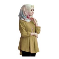 Atasan Wanita - Ellena Peplum - Blouse - Tunik - Baju Muslim - Blus Muslim