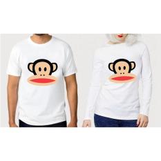 ELLIPSES.INC Tumblr Tee / T-Shirt / Kaos Couple Paul Frank - Putih Lengan Panjang