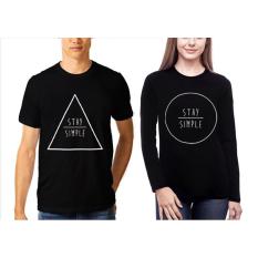 ELLIPSES.INC Tumblr Tee / T-Shirt / Kaos Couple Stay Simple - Hitam Lengan Panjang