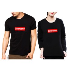 ELLIPSES.INC Tumblr Tee / T-Shirt / Kaos Couple Supreme - Hitam Lengan Panjang