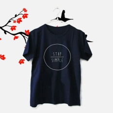 ELLIPSES.INC Tumblr Tee / T-Shirt / Kaos Wanita Stay Simple - Navy