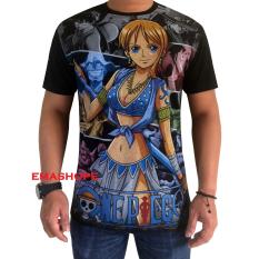 Ema Shope - Kaos Distro T-Shirt Distro Atasan Pria Wanita 100% Cotton Combed 30s Baju Cewe Cowo Pakaian Fashion Anime Gambar Game NANI NAMI ONE PIECE Karakter Permainan Sablonan Keren Populer Trend Kartun Anime - Kaos Hitam
