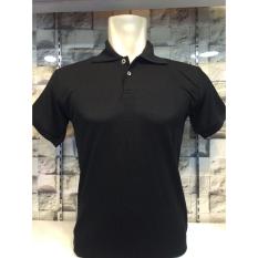 Ema Shope - Kaos Polo Shirt Polos M L XL Lengan Pendek Baju Kaos Kerah Pakaian Berkerah Atasan Pria Wanita Cowok Cewek Lacos Pique Fashion Simple Keren Simple Formal Casual Elegan Korean Bagus Murah - Hitam/Black