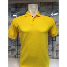Ema Shope - Kaos Polo Shirt Polos M L XL Lengan Pendek Baju Kaos Kerah Pakaian Berkerah Atasan Pria Wanita Cowok Cewek Lacos Pique Fashion Simple Keren Simple Formal Casual Elegan Korean Bagus Murah - Kuning