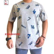 Ema Shope - Kaos T-Shirt Distro Atasan Pria Wanita Cotton Big Size L XL Baju Cewek Cowok Pakaian 100% Cotton Fashion Keren Populer Moderen Gambar Sablonan Tulisan University 7|Stuggers Kaos Distro - Kaos Cream Abu - Abu