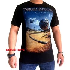 Ema Shope - Kaos T-Shirt Distro Atasan Pria Wanita Cotton Combed 30s Baju Cewe Cowo Pakaian 100% Cotton Fashion Keren Populer Moderen Tulisan Gambar Sablonan Tulisan Dream Theater Metropolis Kaos Distro - Kaos Hitam