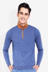 Emba Casual  Men Clothing Sweaters & Cardigans Sweaters  Pria Pakaian Sweater & Kardigan Sweater Blue Biru Diskon discount murah bazaar baju celana fashion brand branded