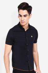 Emba Jeans Men Clothing Shirts Formal Shirts Pria Pakaian Shirts Shirts Formal Black Hitam Diskon discount murah bazaar baju celana fashion brand branded