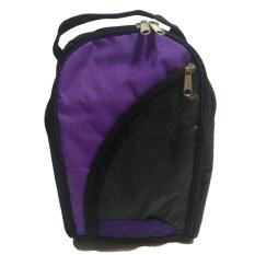 Emwe TSO Travelling Shoes Organizer (Tas untuk tempat sepatu, sandal dan kaos kaki travel berpergian traveling out door kantor )gym sepatu futsal olahraga, sepak bola, sport bag, badminton, running tennis - Hitam-Ungu
