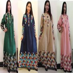 EN Gamis Dewi Jumbo Katun Bangkok Busui Kancing Depan Rok XXL Bigsize