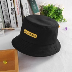 EOZY Gaya Baru Wanita LADY Gadis Kasual Musim Panas Outdoor Bucket Hat Sun Hat Dome Cap (Hitam)-Intl