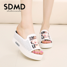 Era Manusia Adalah Sepatu Kulit Renda Bertumit Tinggi Mulut Ikan Sepatu Wanita Hak Tinggi Sandal Jepit Sandal (Putih)