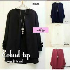 Erkud Tunik Blouse Muslim Atasan Baju Atasan Baju Muslim Busana Muslim Blouse Hijab Jilbab Gamis Tunik Busana Wanita Blus