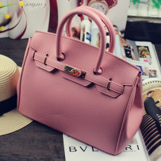 Eropa Dan Amerika Serikat Pola Kulit Buaya Jinjing Wanita Tas Model Hermes Tas Wanita (Daging Merah Muda)