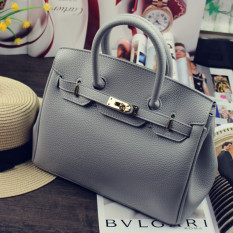 Eropa Dan Amerika Serikat Pola Kulit Buaya Jinjing Wanita Tas Model Hermes Tas Wanita (Elegan Abu-Abu)