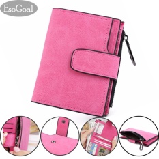 EsoGoal Fashion Wanita Frosted Gesper Pendek Merawat Dompet Red Ones
