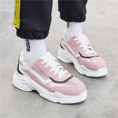 Eropa Station Musim Semi Baru Sol Tebal Sepatu Sneakers Sepatu Wedge (Merah Muda)