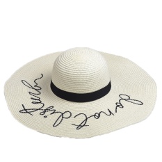 Eropa dan Amerika Fashion Travel Hat Musim Panas Musim Panas Pantai Topi (Khaki)-Intl