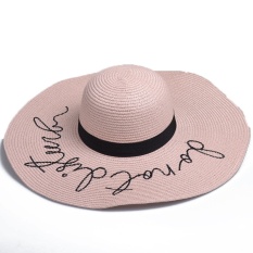 Eropa dan Amerika Fashion Travel Hat Musim Panas Musim Panas Pantai Topi (Pink)-Intl