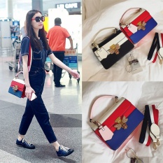 Eropa Fashion Warna Kecil Paket 2017 Musim Panas Baru Tide Perempuan Diamond Bee Lock Tas Bahu Messenger Bag-Intl