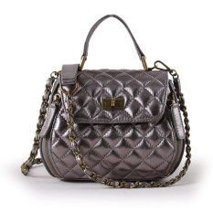 Eropa Fashion Wanita Kulit Domba Kulit Tas Ransel Ukuran 30*18*11 Cm Warna Silver-Intl