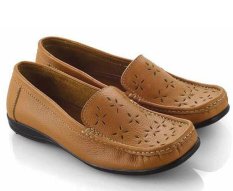 Everflow DC 902 Sepatu Formal Wanita - Leather - Tpr - Elegan Dan Gaul - Tan