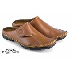 Everflow Sandal Selop Kulit Casual Pria VDC 2039 - Tan