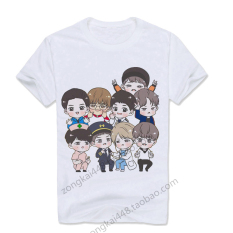 EXO Kartun Yang Dilukis Dengan Tangan Lengan Pendek High-Definition T-shirt (21) baju wanita baju atasan kemeja wanita