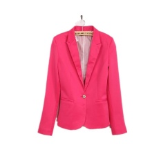 Ledakan Perdagangan Luar Negeri Di Eropa dan Amerika Serikat Satu Gesper Wanita Jaket Fashion Jaket Permen Warna Gesper Suit (PINK) -Intl